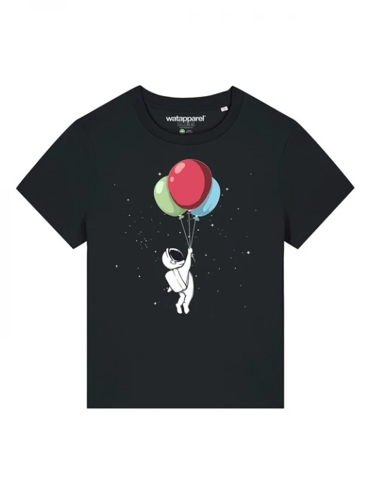 Foto van product Watapparel Shirt 'Little Balloon Astronaut' gemengde kleuren / zwart