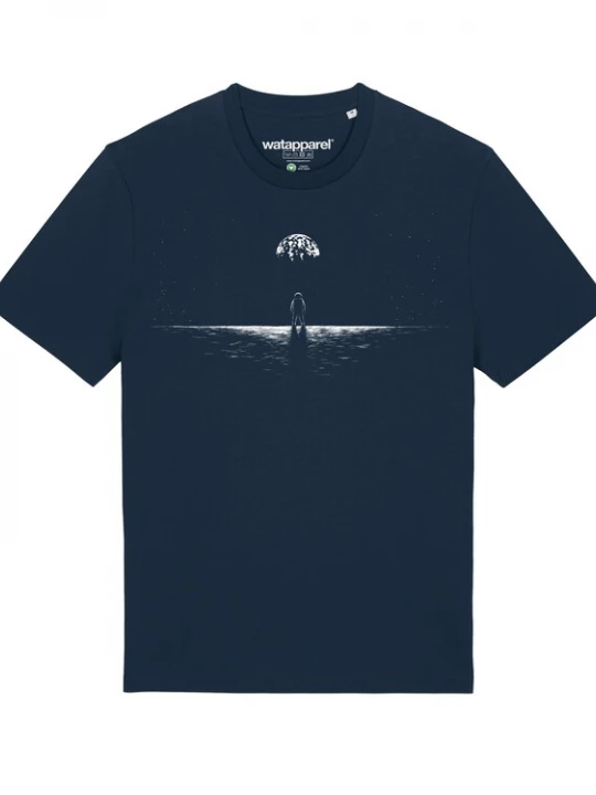 Foto van product Watapparel Shirt ' Lost in space ' donkerblauw / wit