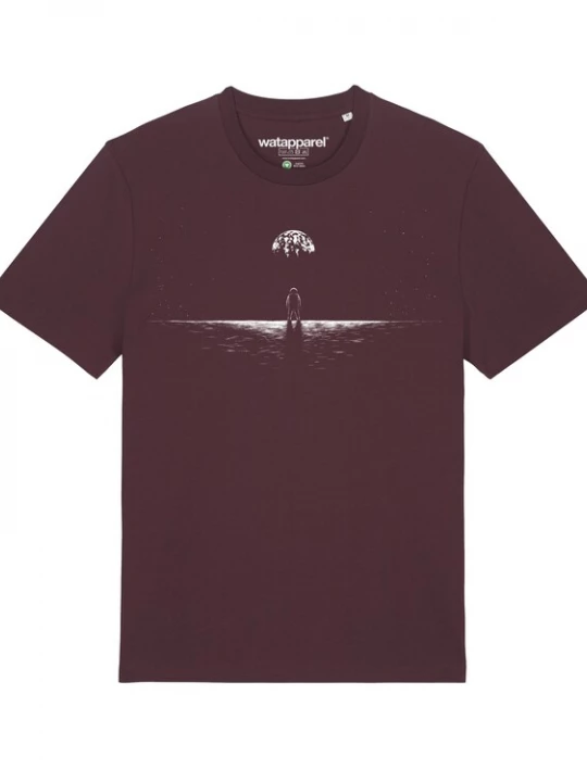 Foto van product Watapparel Shirt 'Lost in space' donkerrood / wit