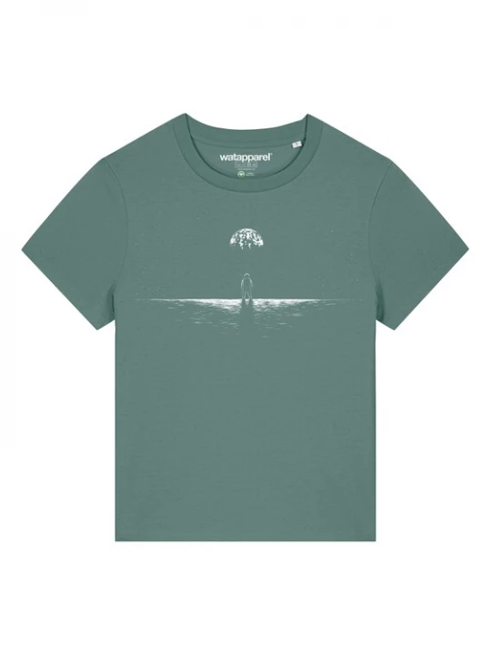 Foto van product Watapparel Shirt ' Lost in space ' groen / wit