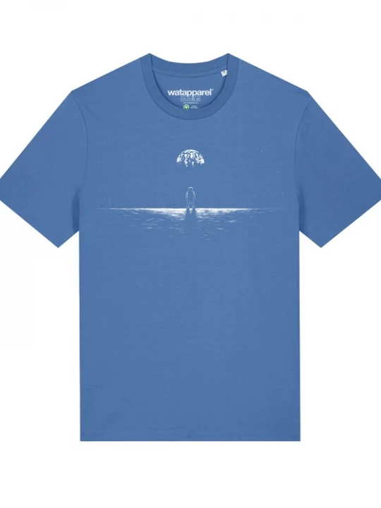 Foto van product Watapparel Shirt ' Lost in space ' lichtblauw / wit