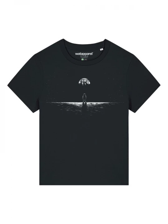 Foto van product Watapparel Shirt ' Lost in space ' zwart / wit