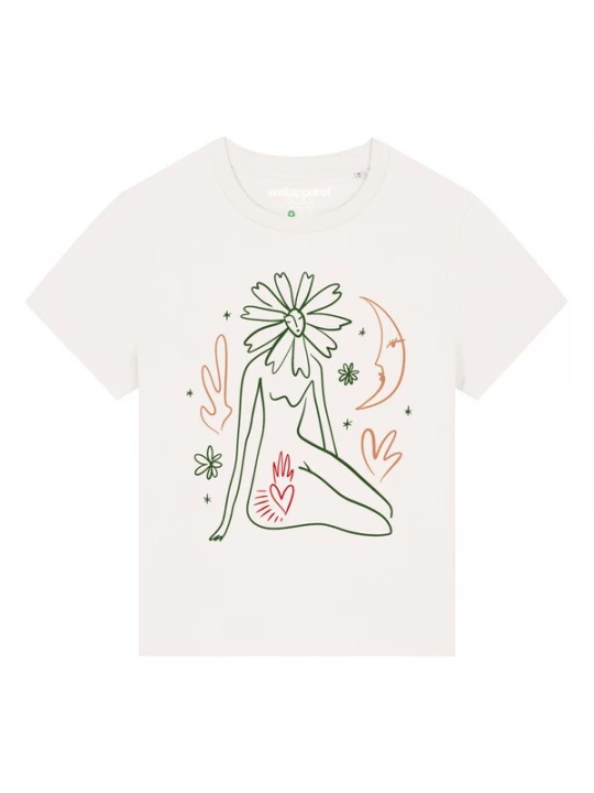 Foto van product Watapparel Shirt 'Love And Flex' groen / oranje / wit