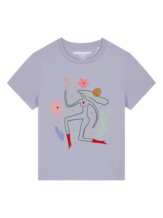 Foto van product Watapparel Shirt 'Love And Flex' groen / sering / rosa / rood