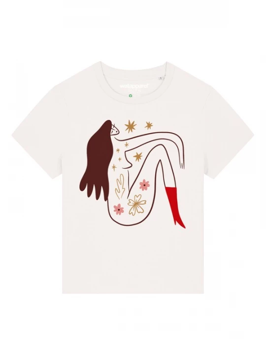 Foto van product Watapparel Shirt 'Love And Flex' karamel / rood / wijnrood / wit
