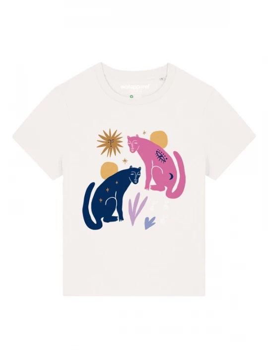 Foto van product Watapparel Shirt 'Love And Flex' navy / donkergeel / eosine / wit