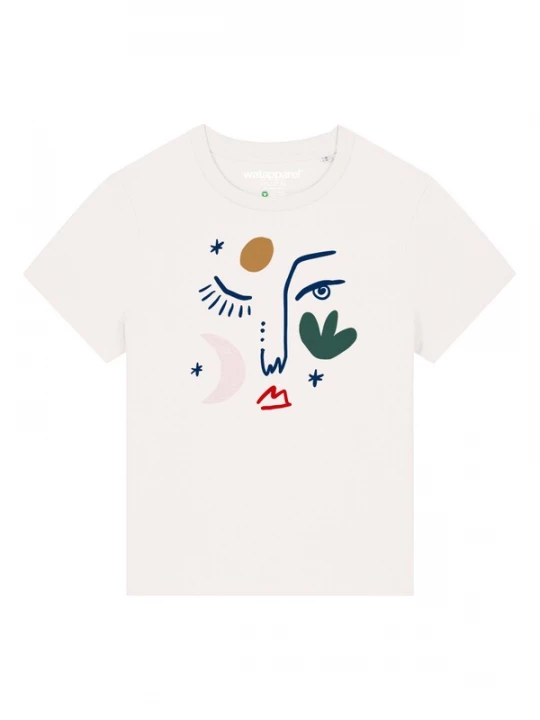 Foto van product Watapparel Shirt 'Love and Flex' navy / groen / rood / wit