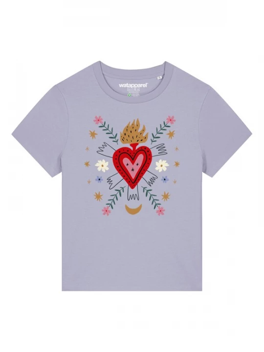 Foto van product Watapparel Shirt 'Love And Flex' petrol / sering / rood / wit