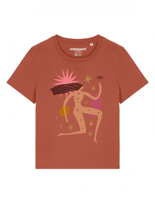 Foto van product Watapparel Shirt 'Love And Flex' roestrood