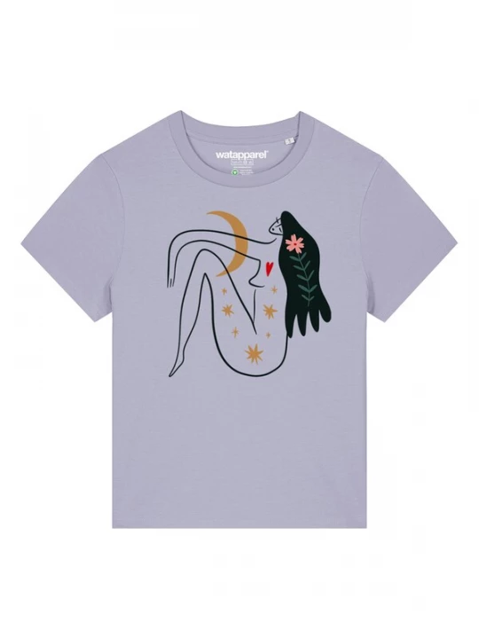 Foto van product Watapparel Shirt 'Love And Flex' sepia / sering / rosa / zwart