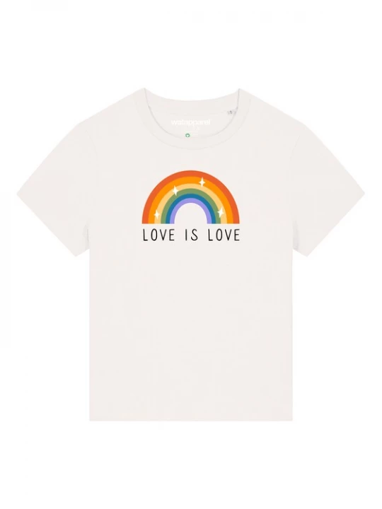 Foto van product Watapparel Shirt ' Love is Love ' gemengde kleuren / wit