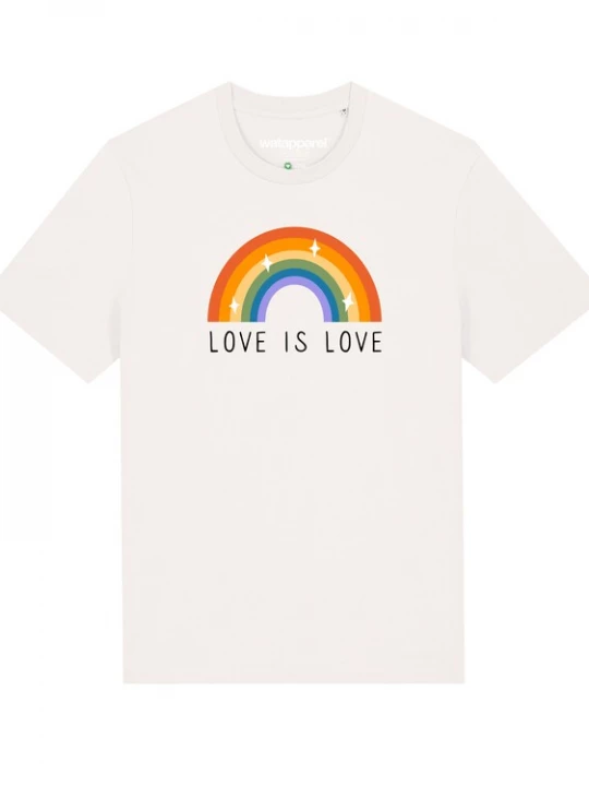 Foto van product Watapparel Shirt 'Love is Love' gemengde kleuren / wit