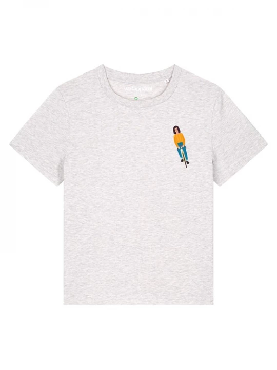 Foto van product Watapparel Shirt 'Mädchen Auf Fahrrad' gemengde kleuren / wit gemêleerd