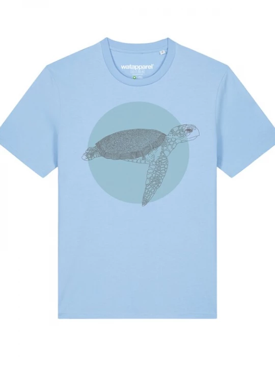 Foto van product Watapparel Shirt ' Meeresschildkröte ' lichtblauw / gemengde kleuren