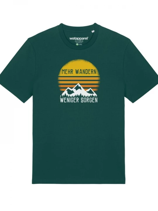 Foto van product Watapparel Shirt ' Mehr Wandern ' donkergroen / gemengde kleuren