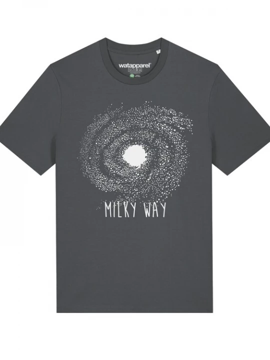 Foto van product Watapparel Shirt ' Milky way ' antraciet / wit