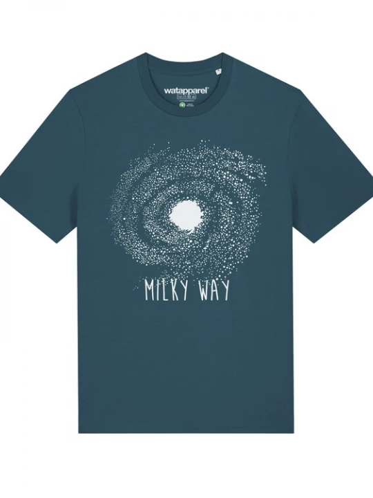 Foto van product Watapparel Shirt ' Milky way ' petrol / wit