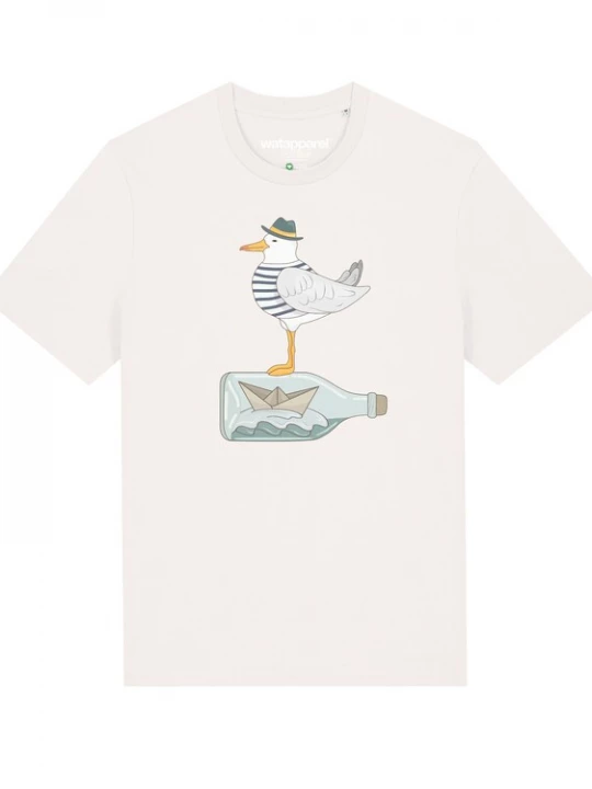 Foto van product Watapparel Shirt ' Möwe mit Hut ' gemengde kleuren / wit