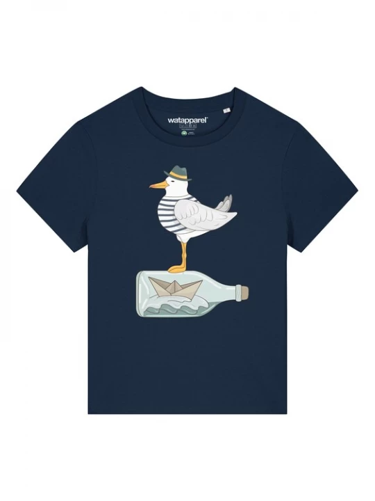 Foto van product Watapparel Shirt 'Möwe mit Hut' navy / gemengde kleuren
