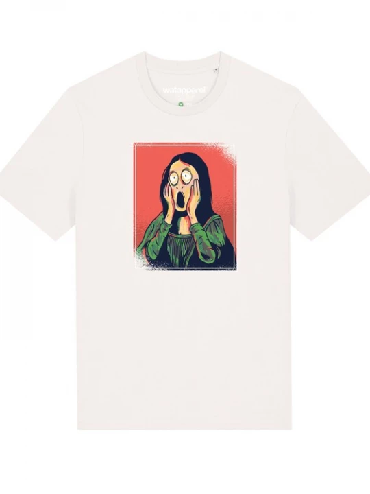 Foto van product Watapparel Shirt ' Mona Lisa Scream ' gemengde kleuren / wit