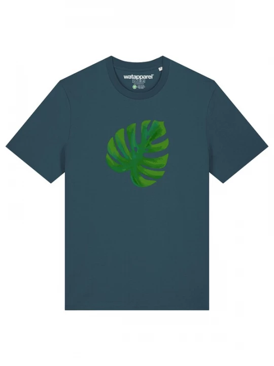 Foto van product Watapparel Shirt 'Monstera 2.0' groen / petrol