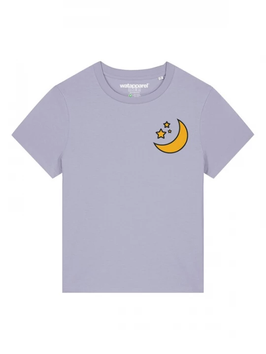 Foto van product Watapparel Shirt 'Moon & Stars' goudgeel / sering / zwart