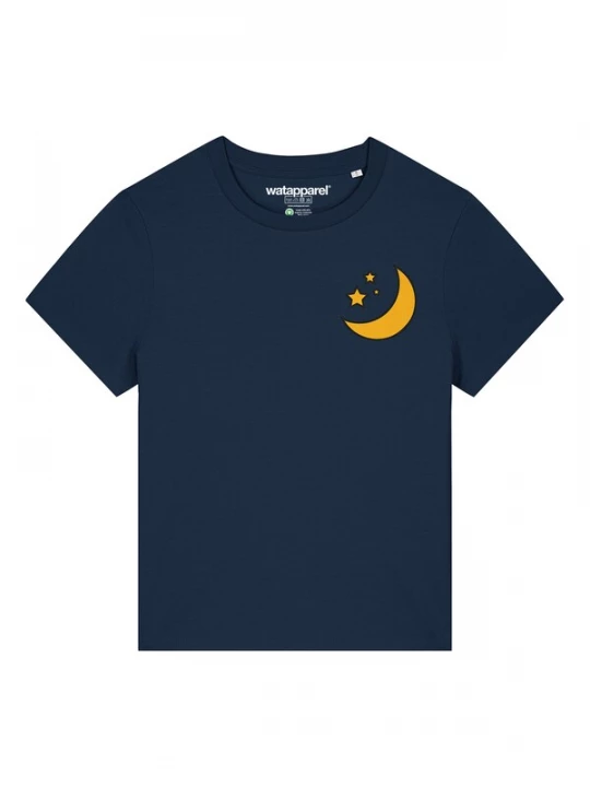 Foto van product Watapparel Shirt 'Moon & Stars' marine / curry / zwart