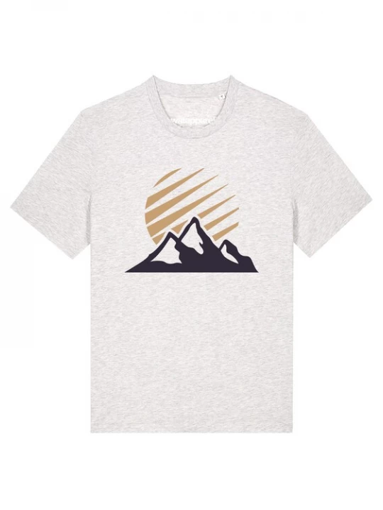 Foto van product Watapparel Shirt 'Mountain and Sun' bruin / grijs gemêleerd / zwart