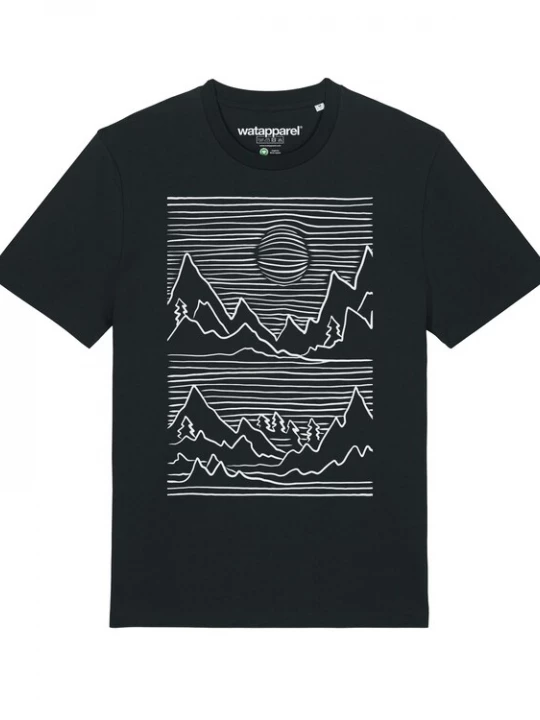 Foto van product Watapparel Shirt ' Mountains ' zwart / wit