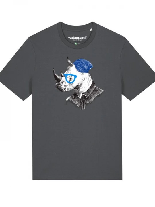 Foto van product Watapparel Shirt ' Nashorn ' antraciet / gemengde kleuren