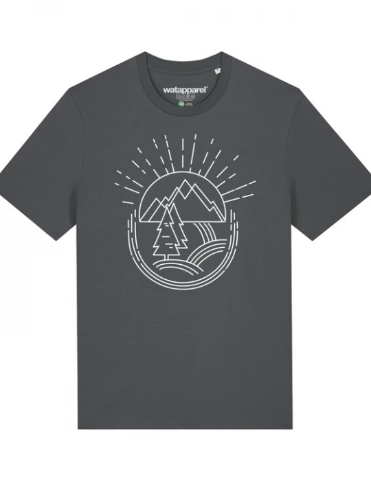 Foto van product Watapparel Shirt 'Natur ist schön' antraciet / wit