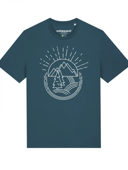 Foto van product Watapparel Shirt ' Natur ist schön ' petrol / wit