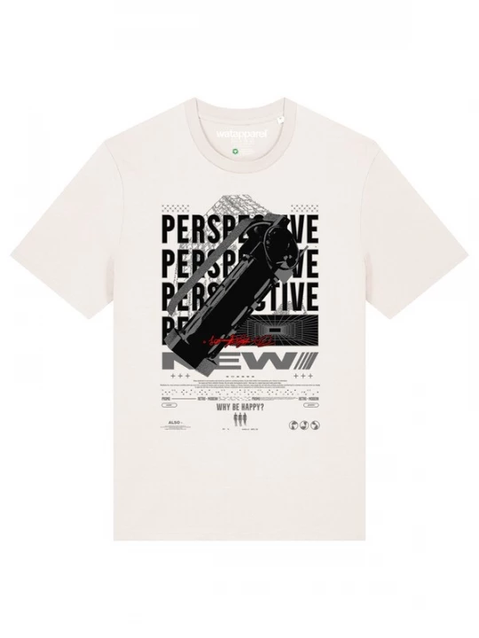 Foto van product Watapparel Shirt ' New Perspective ' donkergrijs / zwart / wit