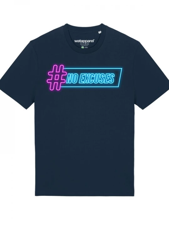 Foto van product Watapparel Shirt 'No Excuses' blauw / donkerblauw / pink