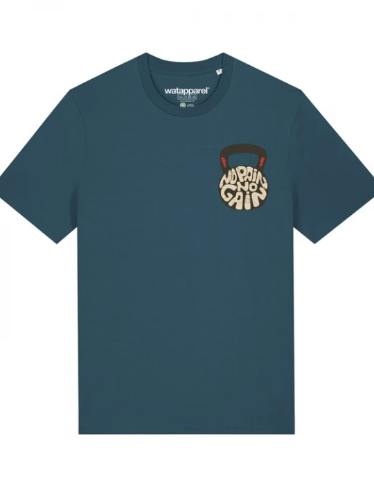 Foto van product Watapparel Shirt ' No Pain, no Gain 01 ' petrol / gemengde kleuren