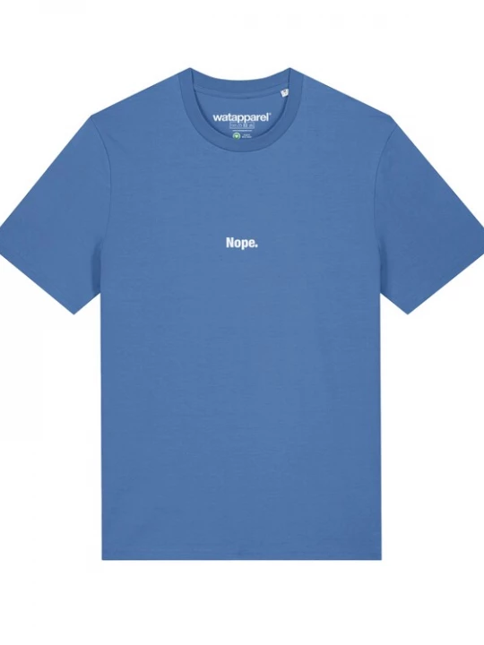 Foto van product Watapparel Shirt 'Nope' lichtblauw / wit