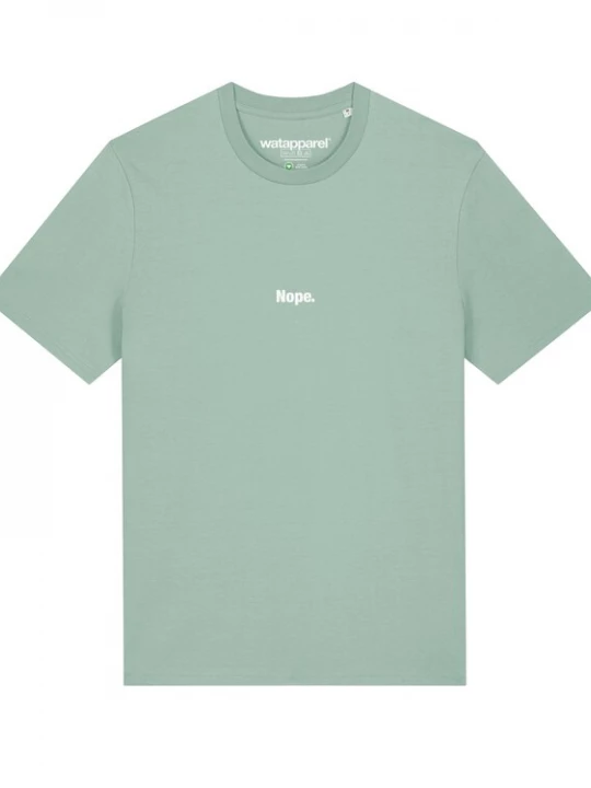Foto van product Watapparel Shirt 'Nope' mintgroen / wit