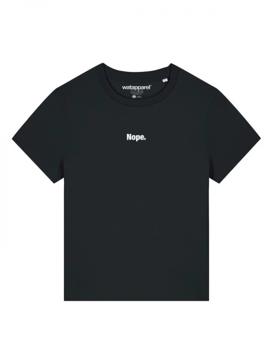Foto van product Watapparel Shirt ' Nope ' zwart / wit