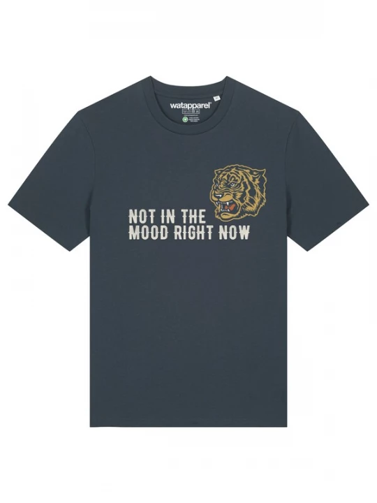 Foto van product Watapparel Shirt 'Not In The Mood' cognac / antraciet / wit