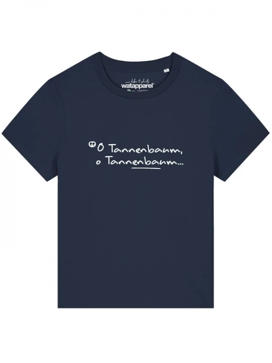 Foto van product Watapparel Shirt 'O Tannenbaum' navy / wit