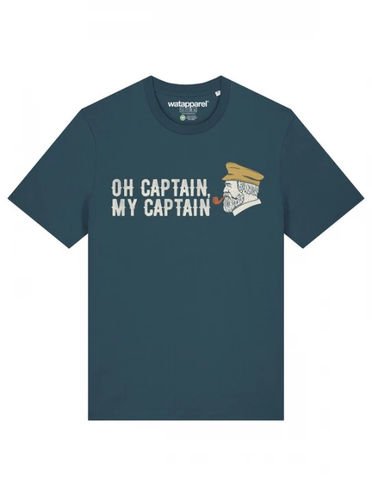 Foto van product Watapparel Shirt 'Oh Captain My Captain' bruin / olijfgroen / petrol / wit
