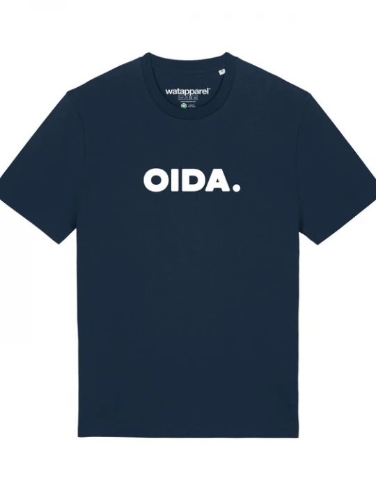 Foto van product Watapparel Shirt ' Oida ' donkerblauw / wit