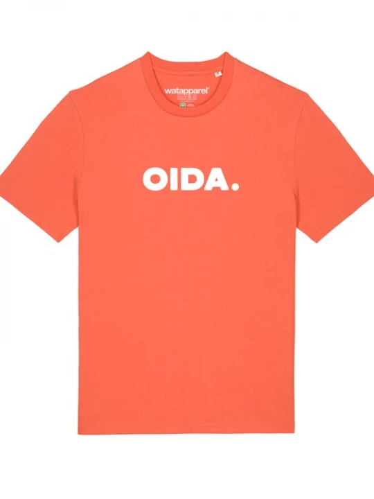 Foto van product Watapparel Shirt ' Oida ' oranje / wit