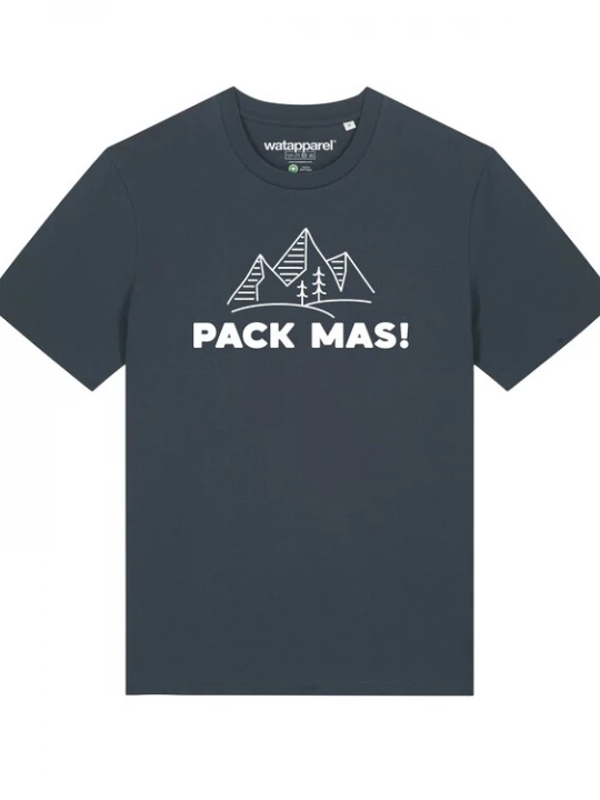 Foto van product Watapparel Shirt ' Pack mas! ' antraciet / wit