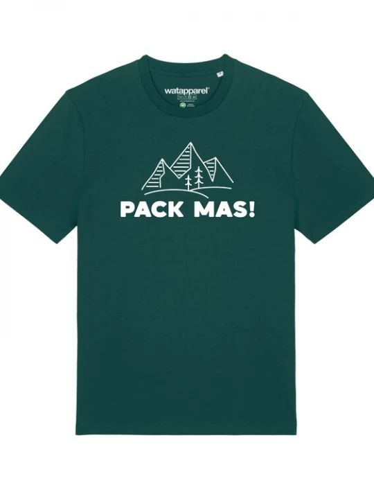 Foto van product Watapparel Shirt ' Pack mas! ' donkergroen / wit