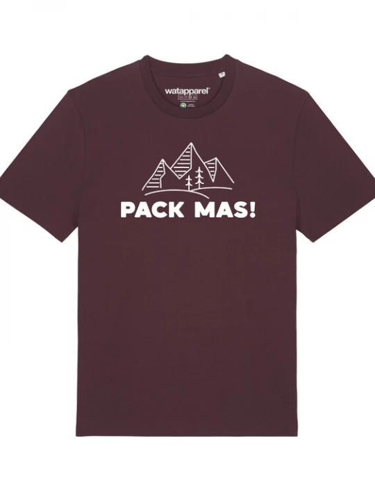 Foto van product Watapparel Shirt ' Pack mas! ' gemengde kleuren / donkerrood