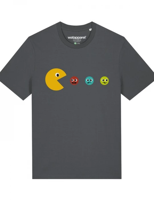 Foto van product Watapparel Shirt ' Pacmännchen ' antraciet / gemengde kleuren