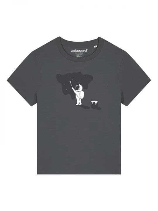 Foto van product Watapparel Shirt 'Painting space' antraciet / wit