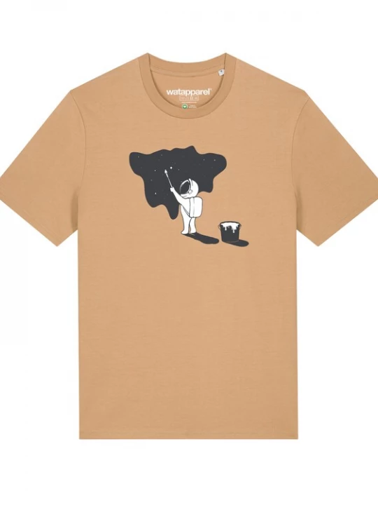 Foto van product Watapparel Shirt 'Painting space' beige / zwart / wit