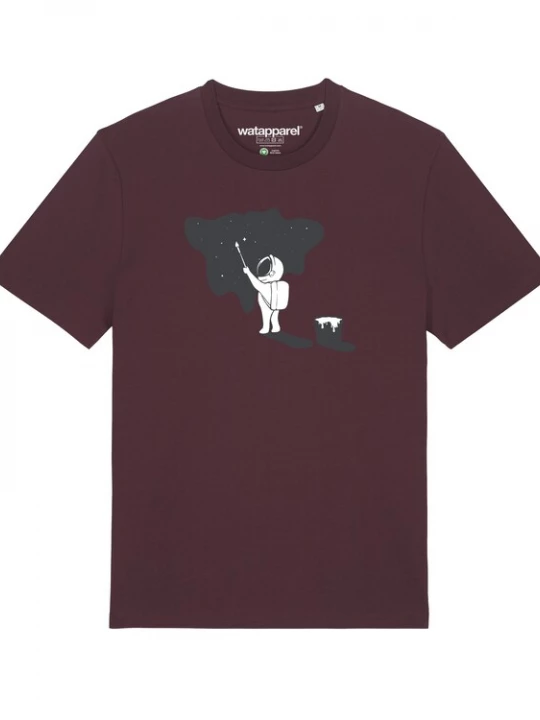 Foto van product Watapparel Shirt ' Painting space ' grijs / donkerrood / wit